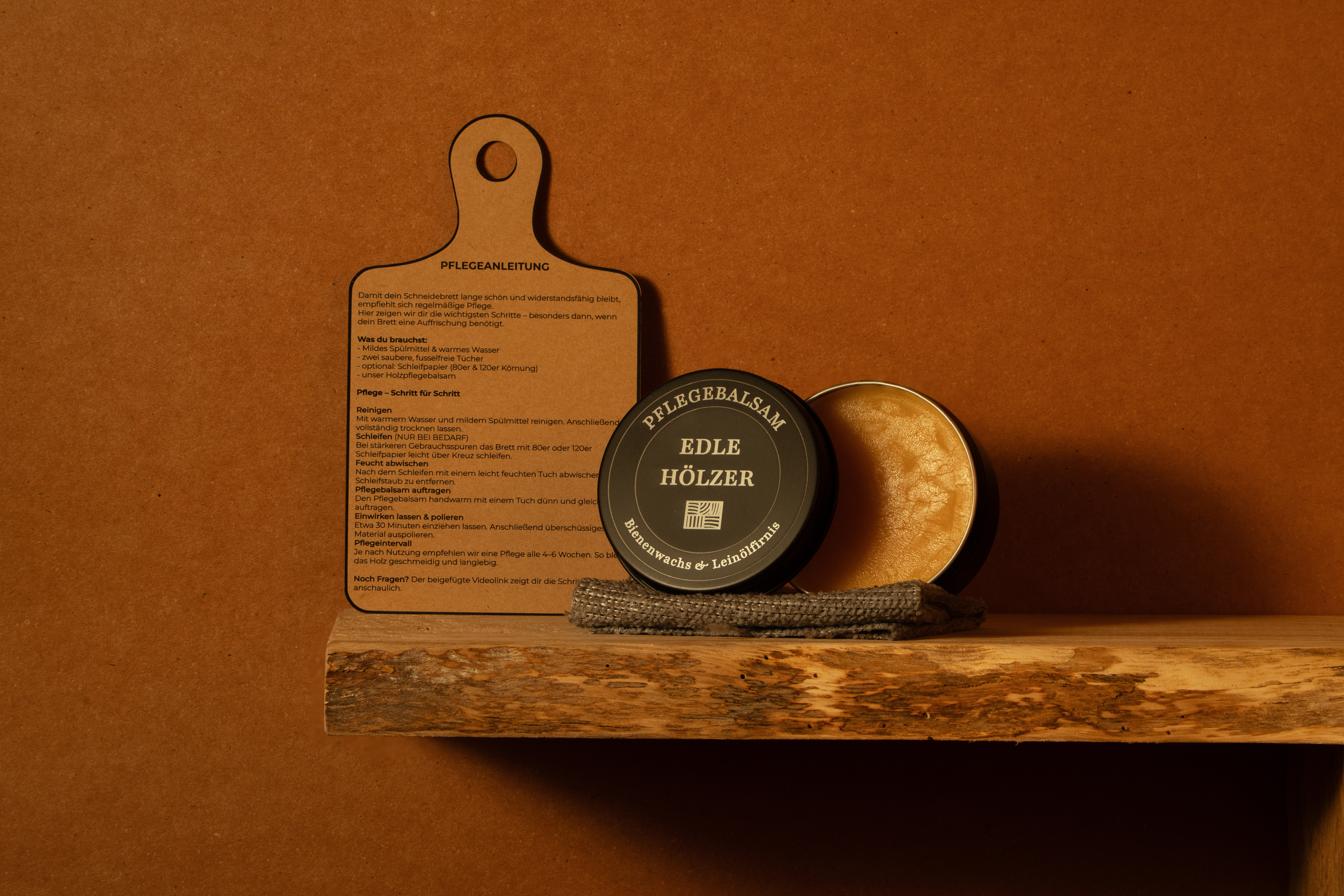 Edle Hölzer care balm – beeswax and linseed oil
