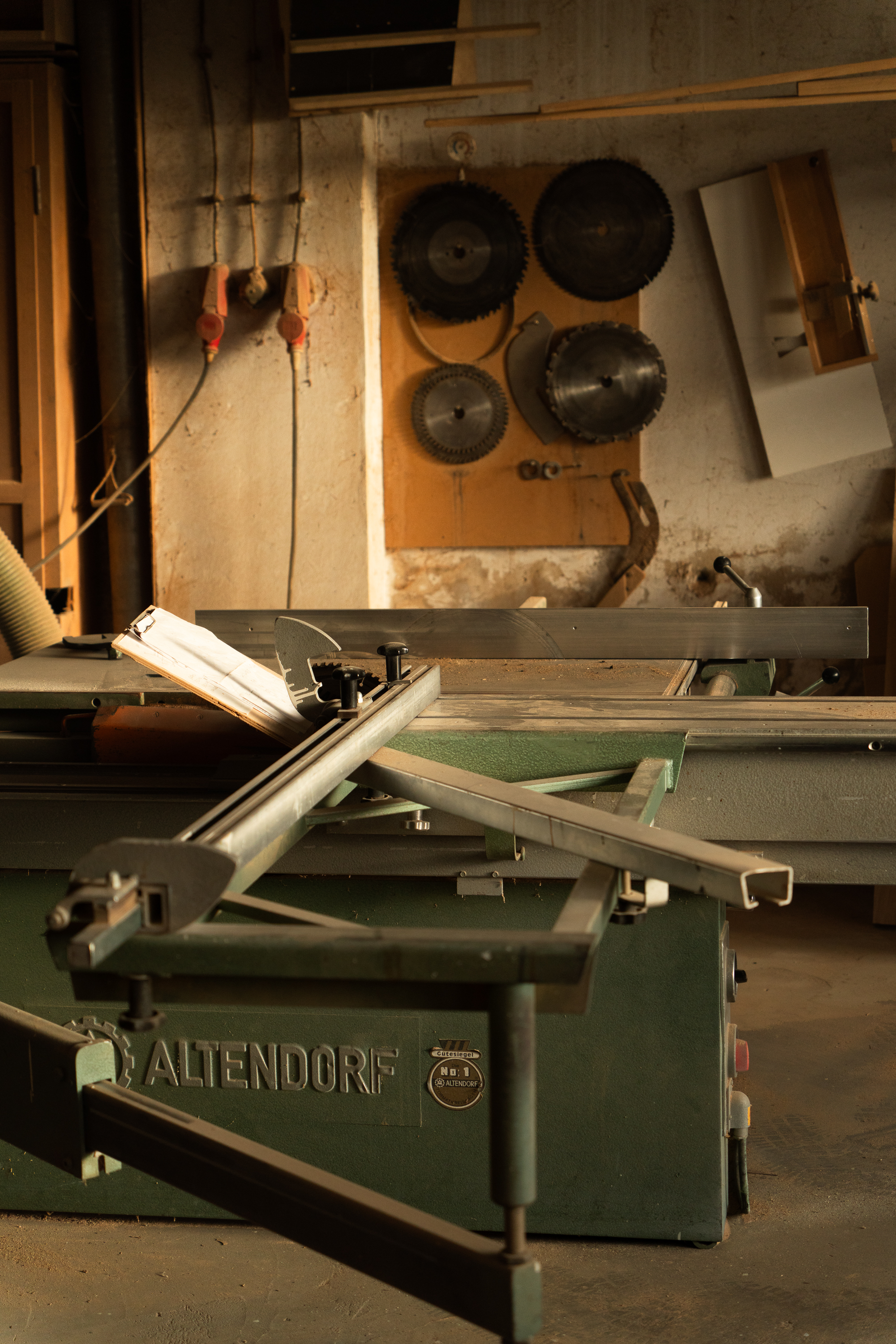 Tischkreissäge in der Werkstatt